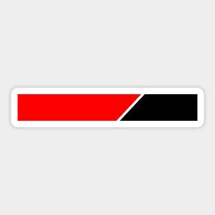 Watford Retro 1984 White Red Black Bar Design Sticker